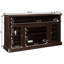 Meuble télé avec foyer de 23 po, pouvant accueillir un téléviseur de 65 po, passe-fil, l 57,33 po x P 15,93 po x H 32 po, console pour téléviseur-565300206