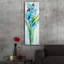 «Fresh Blue Flowers 1» par Silvia Vassileva, art mural en verre acrylique, 16 po x 48 po-1218759132