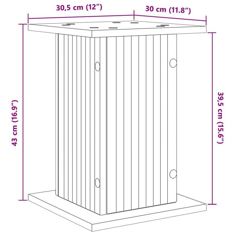 Plant Stand - Set of 2, High Gloss White