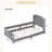 Twin Size Upholstered Daybed With Classic Stripe Shaped Headboard-927900604