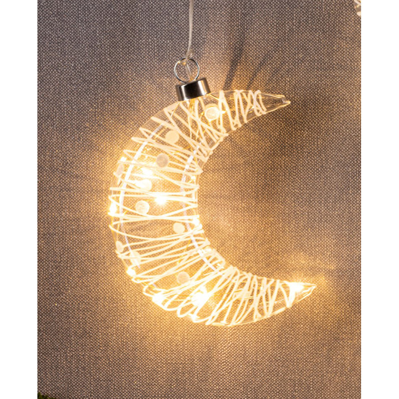 16 cm Glass Lighted Shatterproof Holiday Shaped Ornament