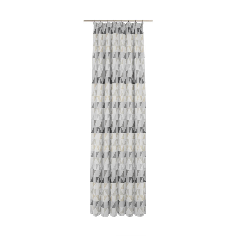 Bernd Room Darkening Single Panel, 132cm Width x 145cm Drop, Light grey/Grey