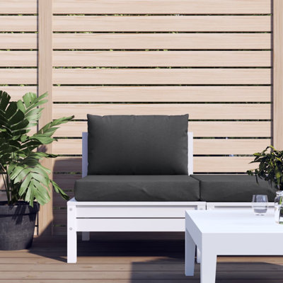2 coussins de palette en tissu anthracite mélangé