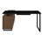 Black And Walnut L-Shape Office Computer Desk