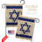 Double Sided 18.5'' H x 13'' W Burlap Flag Set