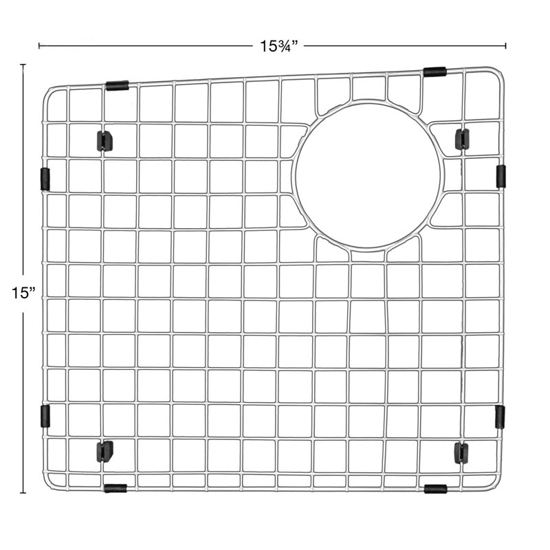 Karran 15-3/4 In. X 15 In. Stainless Steel Bottom Grid Fits Qt-711 / Qu-711