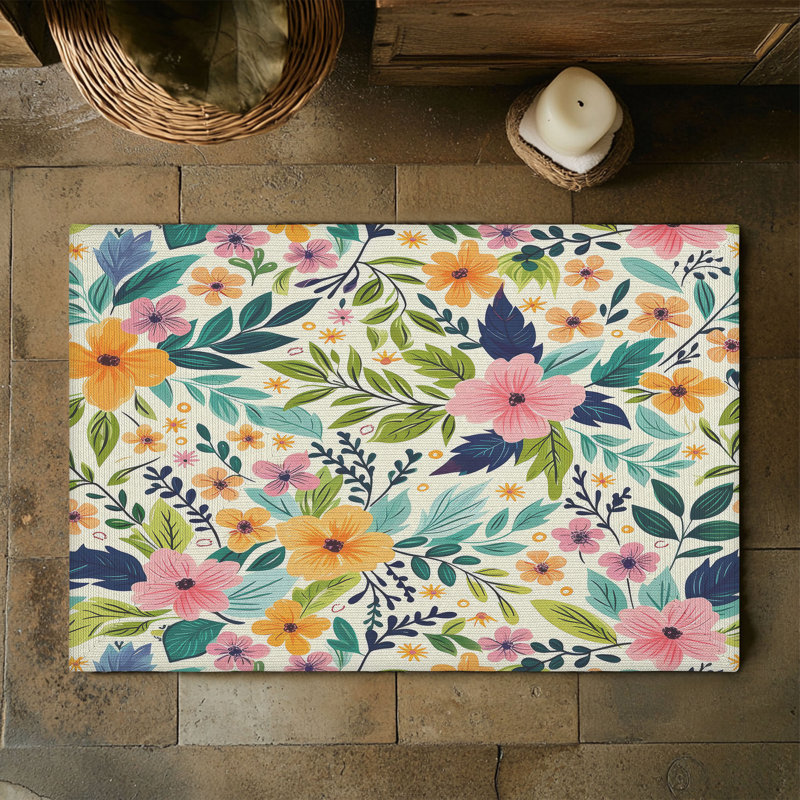 Tapis tressé Floral, Rectangulaire 3 pi x 5 pi