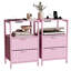 Table de chevet 15 pouces de large - 2 tiroirs, 1 tablette, prise de courant américaine-1823430038