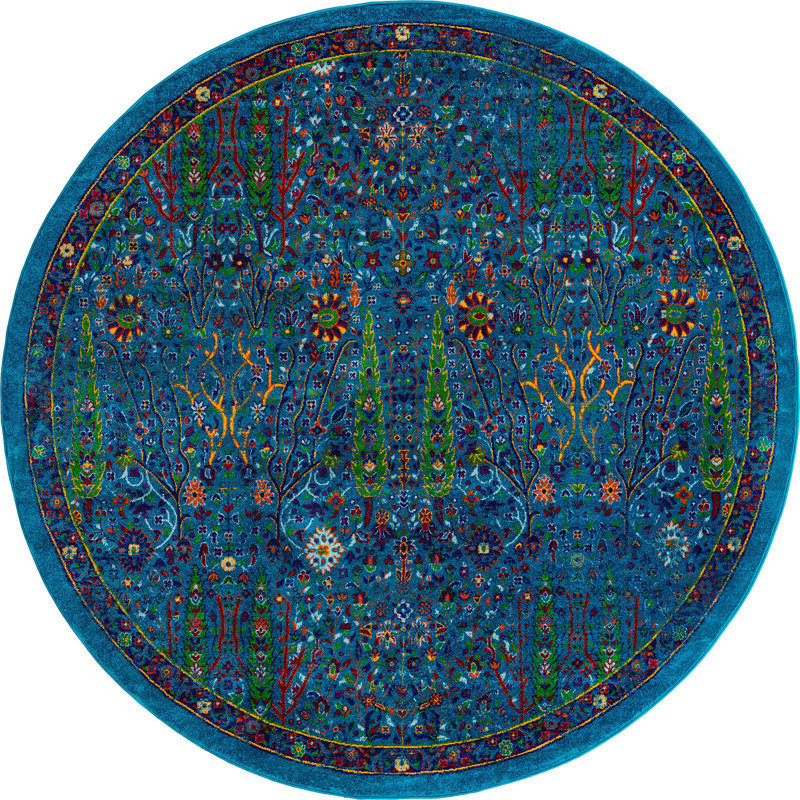 Floral Indoor Rug, Round 7'10"