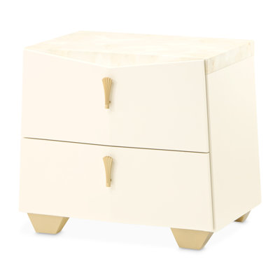 Fantosini 2-Drawer Nightstand - Creamy Pearl