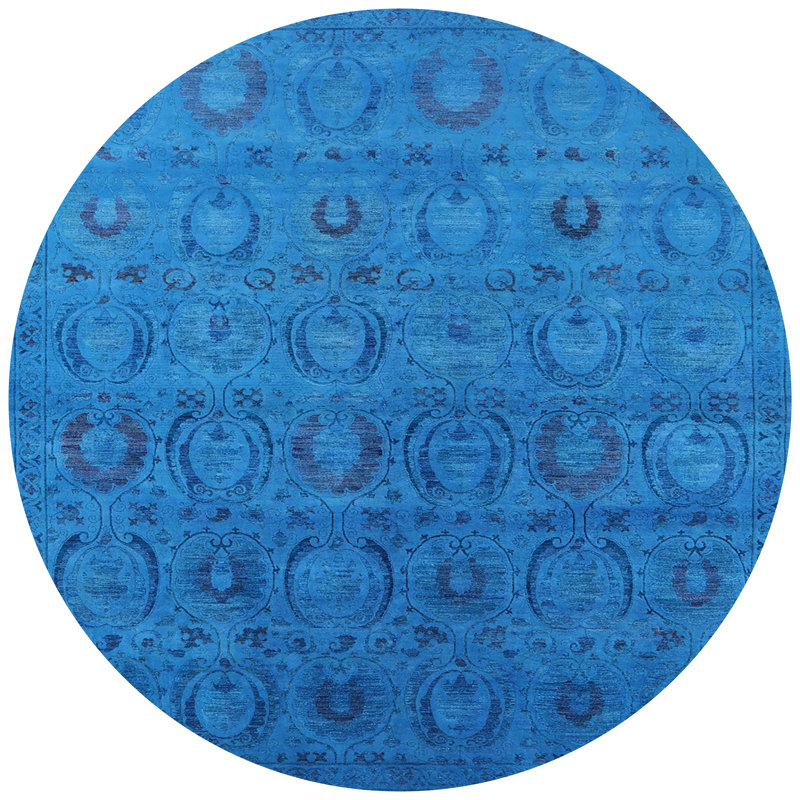 Tapis oriental bleu, Rond 4 pi