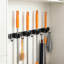 Support mural pour balai et porte-vadrouille, support de rangement robuste en acier inoxydable avec crochets pour la cuisine, le garage, la salle de lavage et les outils de jardin