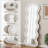 Flannel Full Length Wave white Floor Mirror with Stand for Bedroom living room Hanging or Against The Wall-207982885
