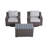 Menkar Wicker Fully Assembled 2 - Person Seating Group with Cushions