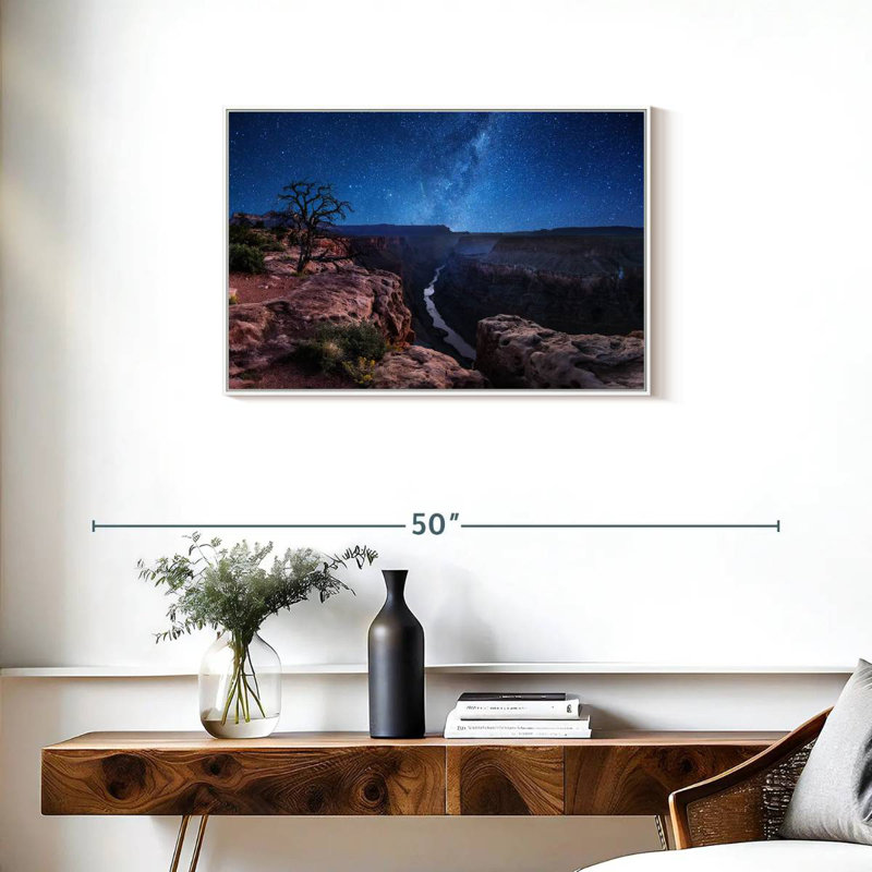 Nuit étoilée du Grand Canyon, Cadre flottant blanc, 31 po x 21 po