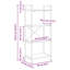 133.5cm H x 56cm W Steel Etagere Bookcase-1196406898