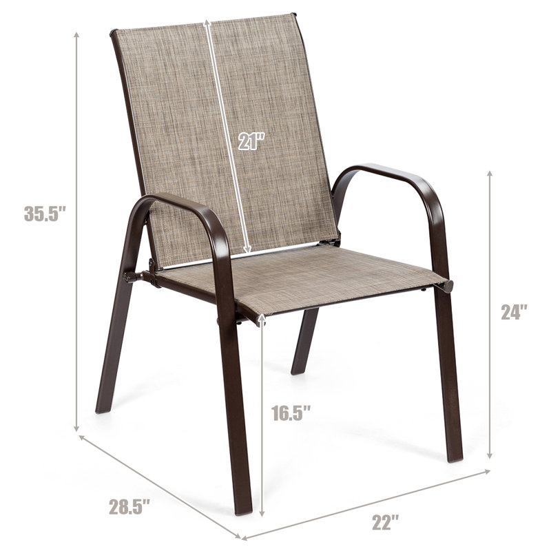 Agosti Premium All-Weather Wicker Outdoor Dining Armchair, Gray
