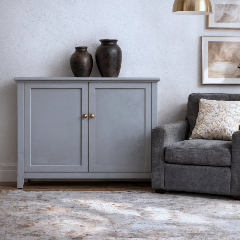 Armoire d'appoint 2 portes Ajalae, Bleu Aléoutien