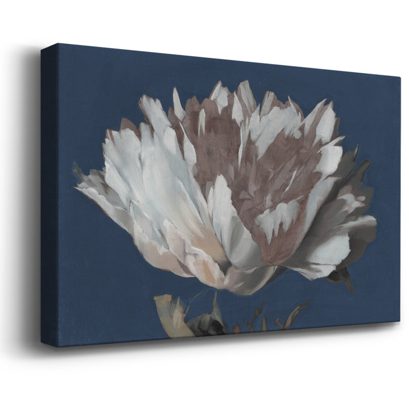 " White Peony " on Canvas, 8" H x 12" W