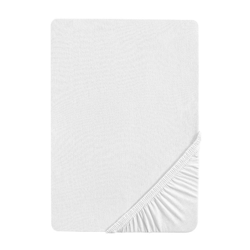 Cotton Blend Fitted Sheet, European Single (90 x 200 cm), Grey/Brown/Blue