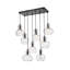 Luminaire suspendu géométrique 8 lumières grappe Spillman