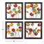 Metal Floral Multi Coloured Wall Decor with Black Frame Set