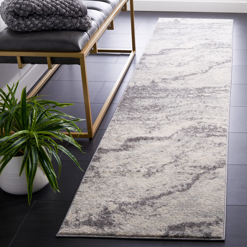 Shelvin Performance Abstract Rug, Runner 2' x 9'