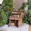 Banc de jardin en pot de 65 po de hauteur, avec tablette de rangement, tiroir et armoire, 2 dispositifs anti-chute, facile à installer