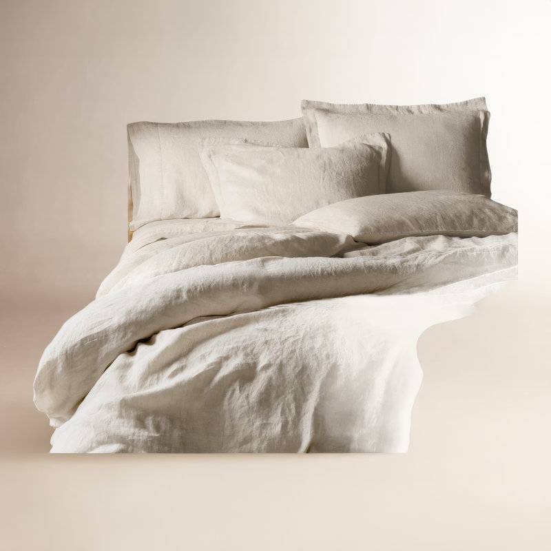 Coyuchi Organic Relaxed Linen Duvet Cover, Undyed Chambray, King/Cal King Duvet Cover