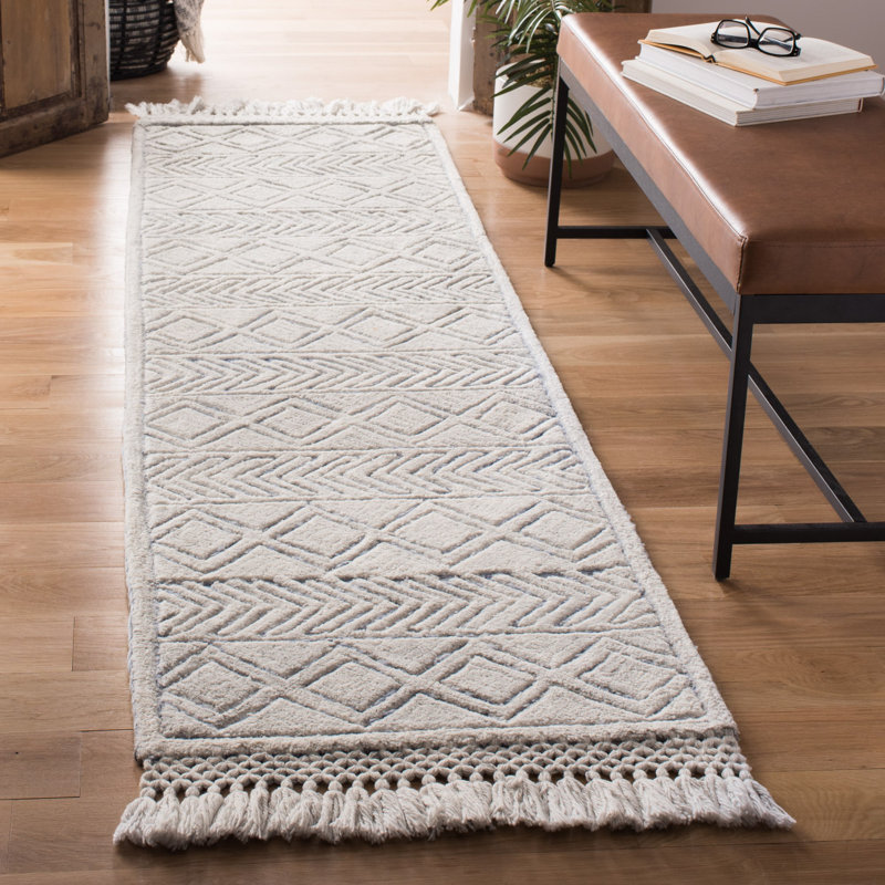 Powell Hand Tufted Performance Geometric Rug, Runner 2'3" x 8'