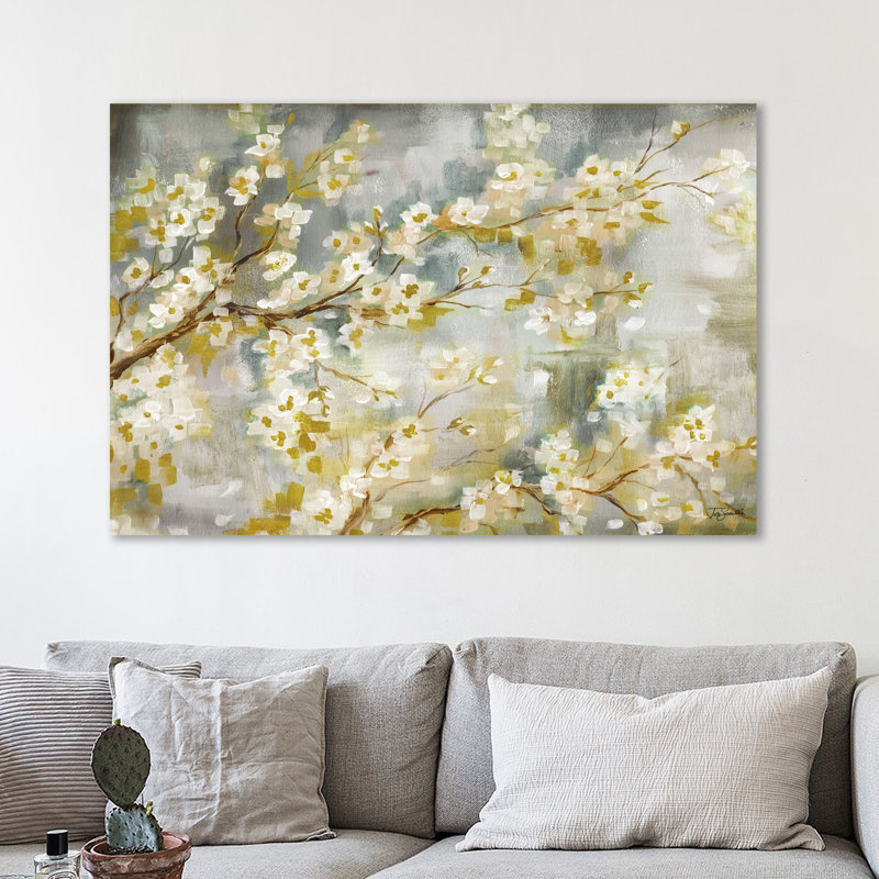 «Cherry Blossoms», reproduction sur toile tendue, H 12 po x l 18 po