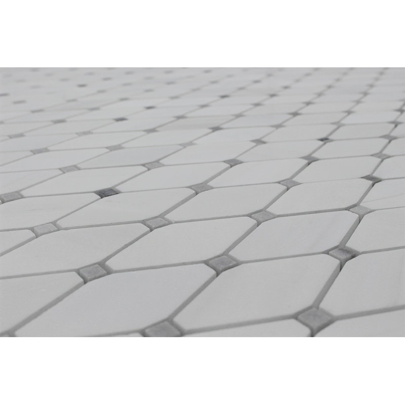 CLIPPED DIAMOND POLISHED, Bianco Dolomite/Gray