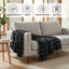 Jeté en molleton - 50 x 60 pouces - Motif de fenêtre moderne - Doux chaleur - Noir-125469750
