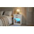 Modern Black Nightstands with Multi-color RGB LED Lights & Charging Station, 2 Drawers & Open Shelf in Minimalist Style-1441720301