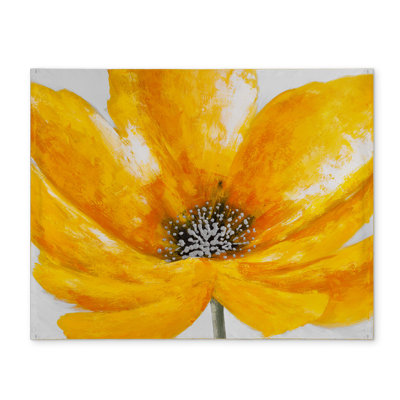 Big Yellow Flower Botanical Gray Floral Placemat | Home Decor
