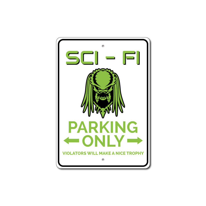Enseigne en aluminium Sci Fi, H 18 po x l 12 po x P 0,06 po