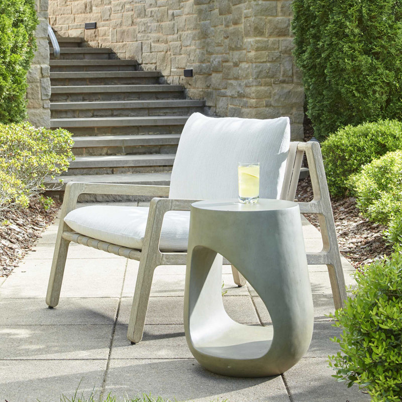 Uttermost Lithos Gray Outdoor Accent Table