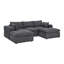 Canapé modulaire rembourré à large accoudoirs avec 2 repose-pieds Cordory-952384947