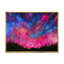Aurore boréale en bleu et rose - reproduction sur toile flottante-296338642-296338650