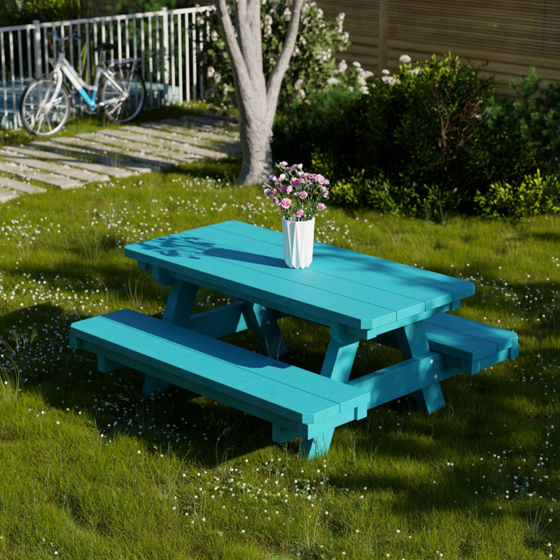 Heritage Child's Picnic Table, Aruba Blue