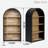 Arched Bookshelf With Storage Shelves