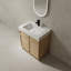 Freestanding Bathroom Vanity with White Sink & 2 Soft-Close Cabinet Doors-1594167066