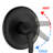 Drill- Stainless Steel Slide Bar Shower With 5-inch Abs Head And 7 Functions In Matte Black Two Heads Options