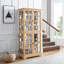 Superbe vitrine antique avec tablettes et trésors réglables