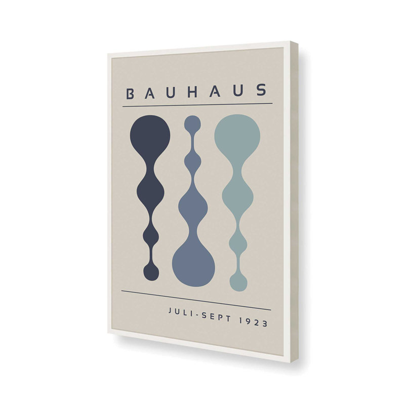 Affiche de minuit rétro Bauhaus, Blanc opaque, H 11 po x l 9 po