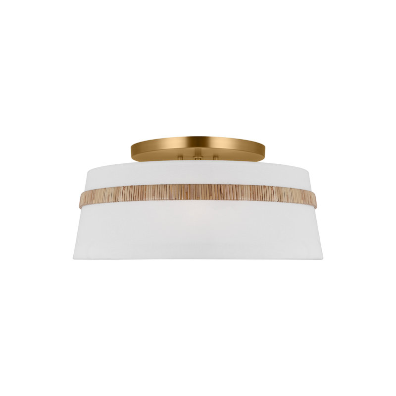 Plafonnier encastré en tissu Daquavion, H 9,5 po x l 19 po x P 19 po