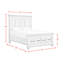 Grand lit de rangement Canora gris Millyr en blanc antique