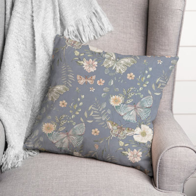 Floral Reversible Throw Pillow
