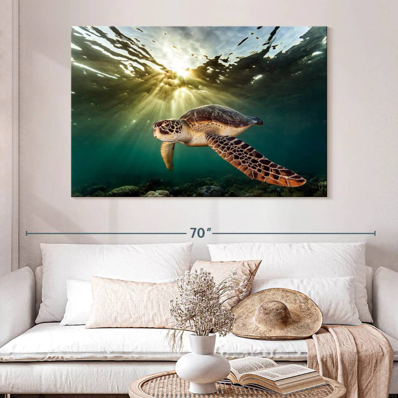 Brampt Philippine Green Turtle, 34" H x 51" W
