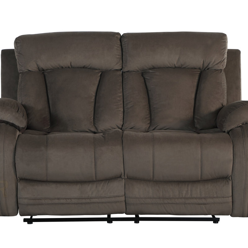 Causeuse inclinable en tissu de microfibre Global United avec support lombaire et fabrication durable Global United, Brun